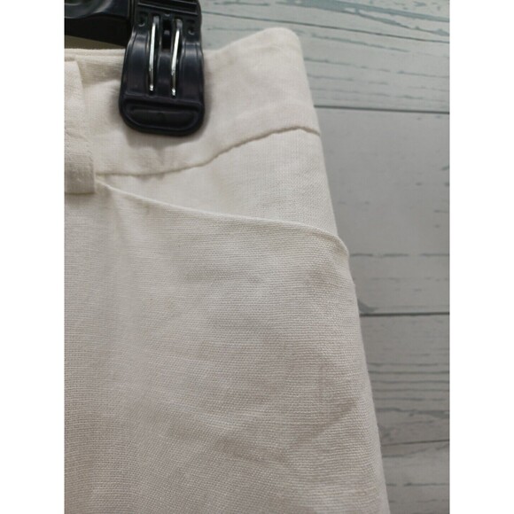 C EST 1946 Ankle Pants Linen Blend Women's Sz 12 White Classic - Picture 13 of 13